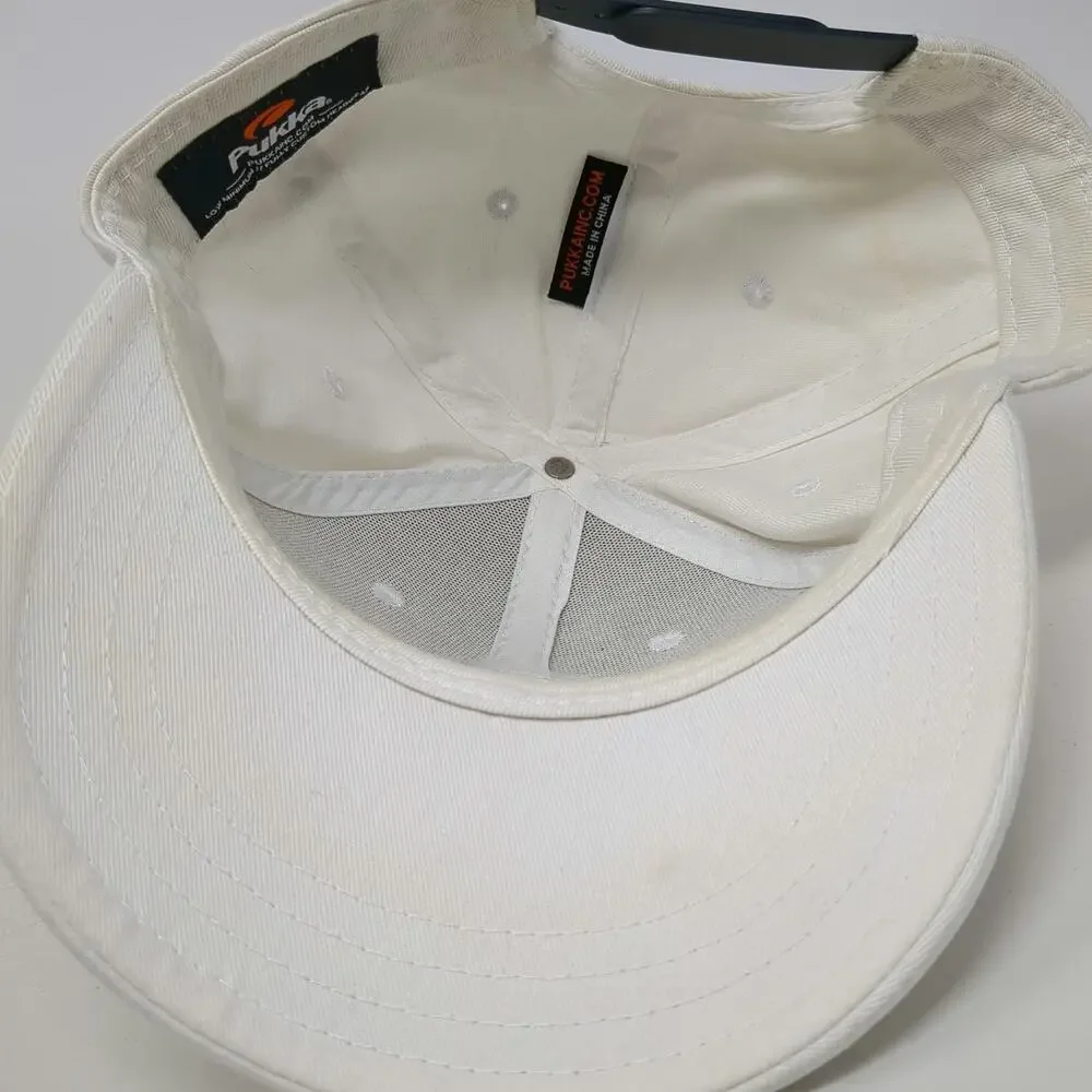 Pukka Baseball Cap White One Size Albatross Golf Wear American Flag Snapback